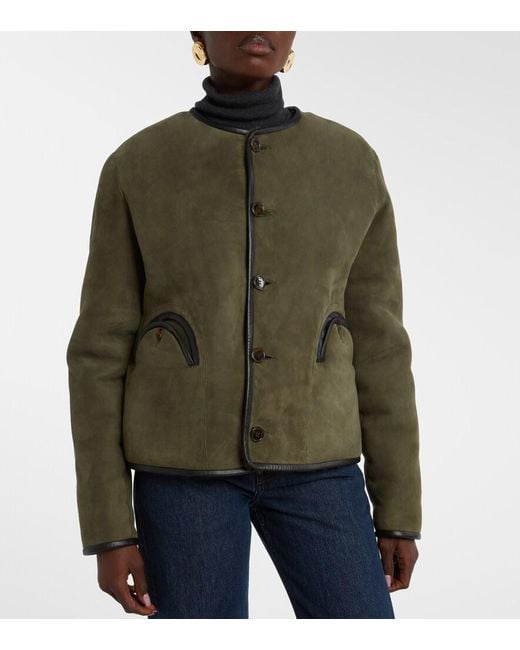 Blazé Milano Green Reversible Shearling Jacket