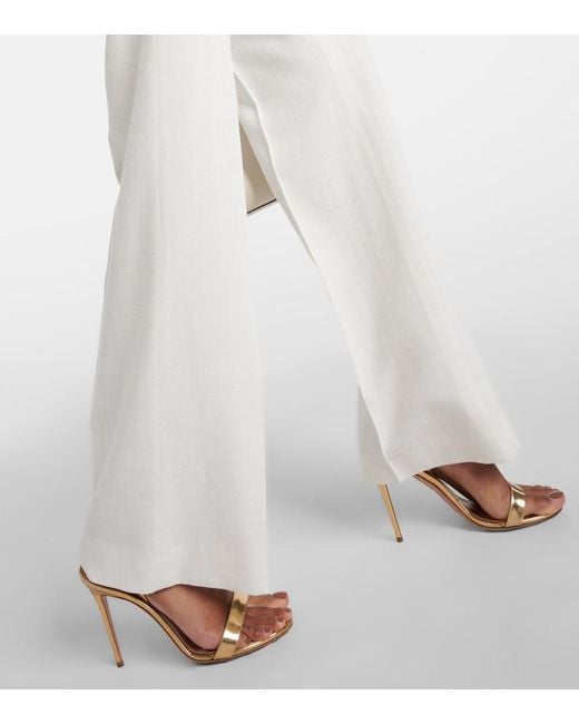 Etro White Mid-Rise Flared Pants