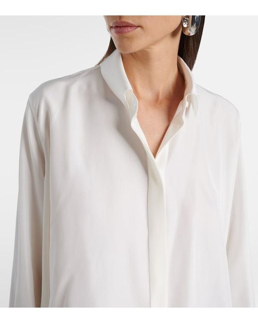 Loewe White Silk Top