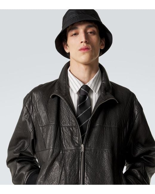 Saint Laurent Black Logo Bucket Hat for men