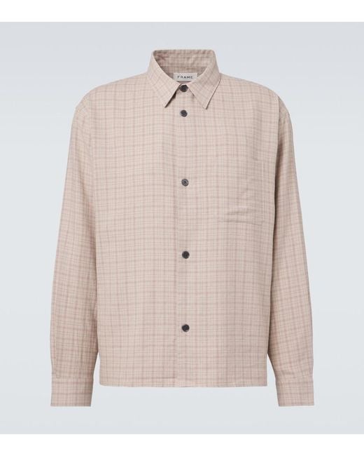 FRAME Natural Plaid Shirt for men