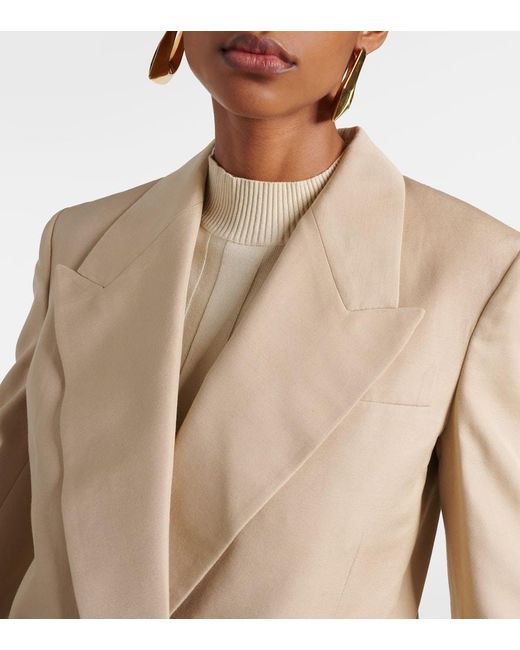 Stella McCartney Natural Double-breasted Blazer