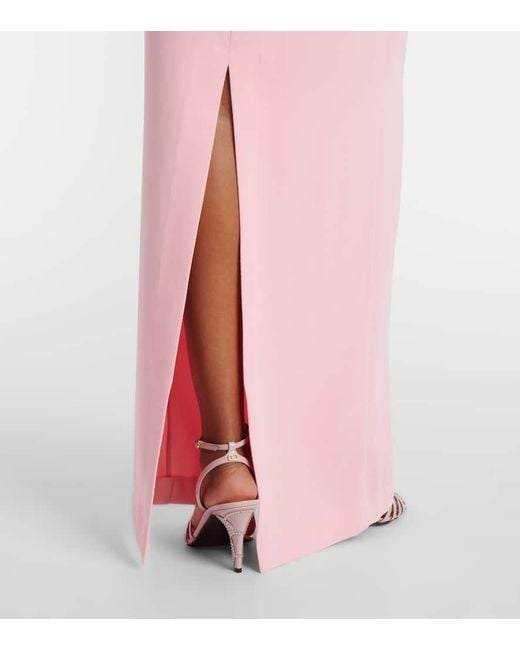 Vestido De Fiesta Riva Con Cuello Escote Halter Solace London de color Pink