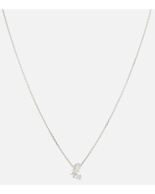Repossi Serti Sur Vide 18kt White Gold Pendant Necklace With Diamonds