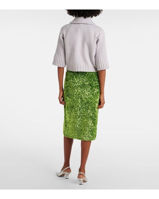 Dries Van Noten White Merino Wool Cashmere Buttoned Sweater