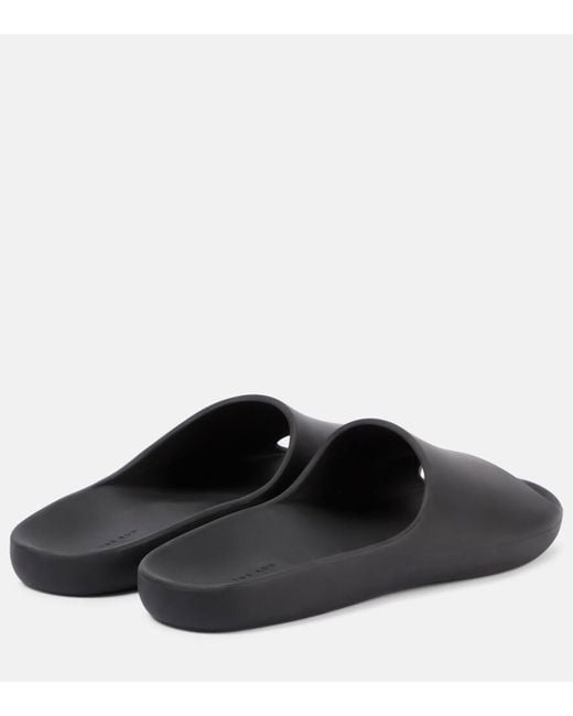 The Row Black Ama Slides