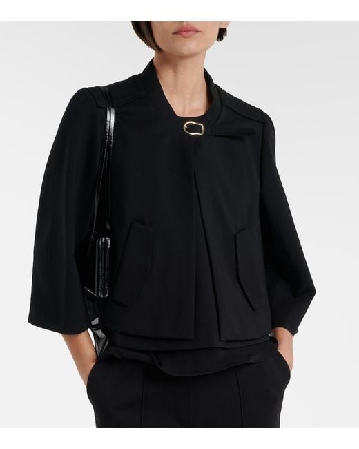 Dorothee Schumacher Black Emotional Essence Jersey Cropped Jacket