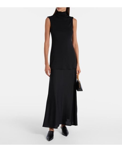 Jil Sander Black Knitted Maxi Dress