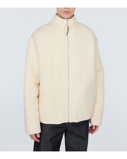 Jil Sander Natural Cotton Fleece Jacket for men