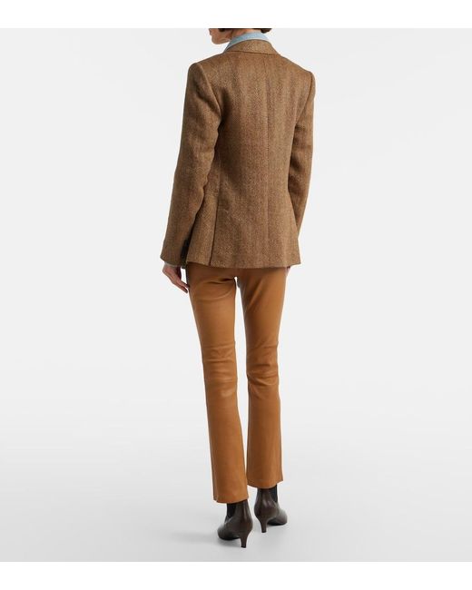 Stouls Brown Jp Twenty Leather Slim Pants