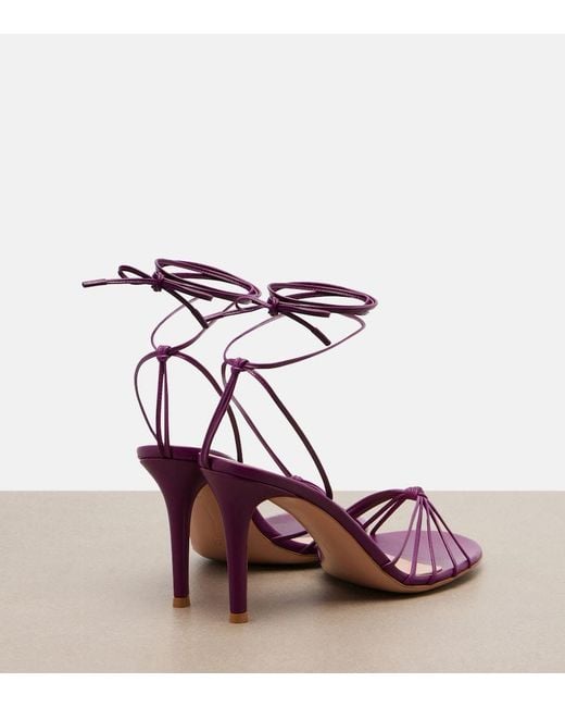 Gianvito Rossi Pink Gwyneth Leather Sandals