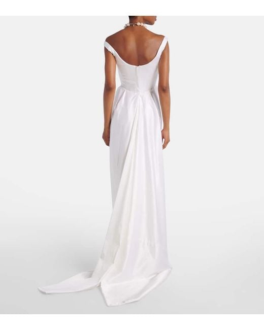 Vivienne Westwood White Bridal Robe Nova Camille Aus Satin