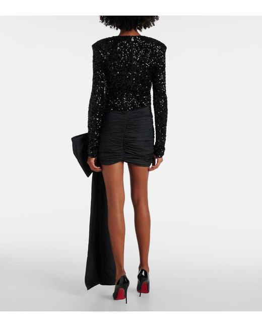 ROTATE BIRGER CHRISTENSEN Black Minikleid Mit Pailletten