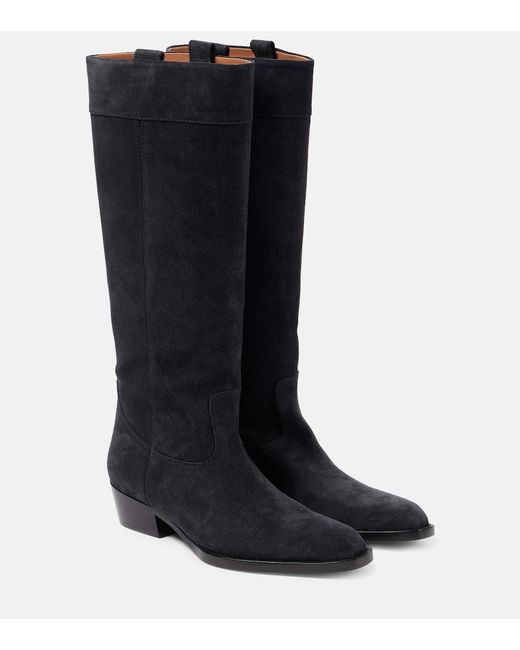 Paris Texas Blue Helena 35 Suede Cowboy Boots