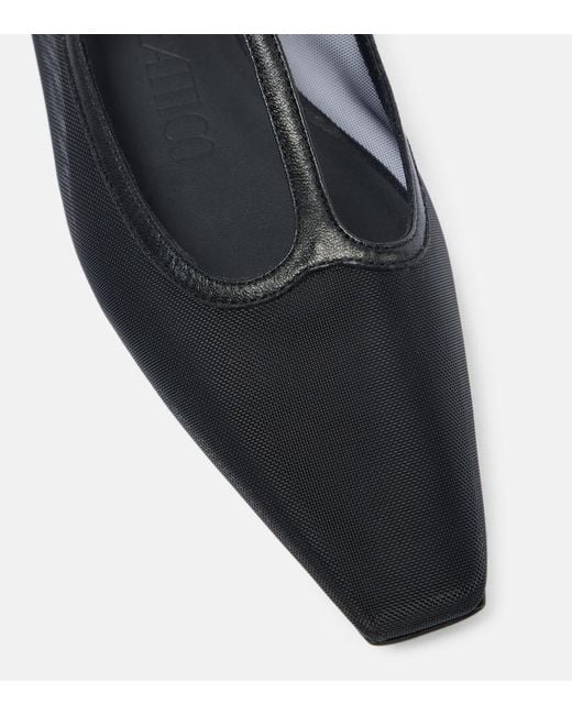 The Attico Black Juno Ballet Flats