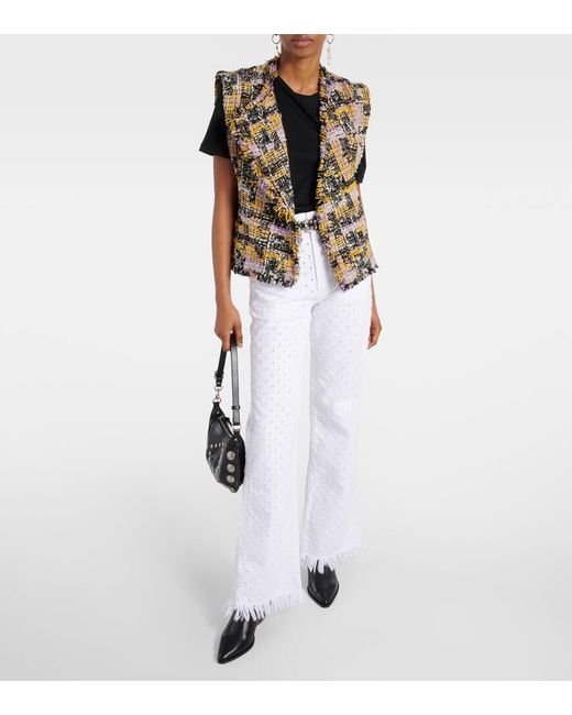 Isabel Marant Metallic Djiroy Wool-blend Tweed Vest