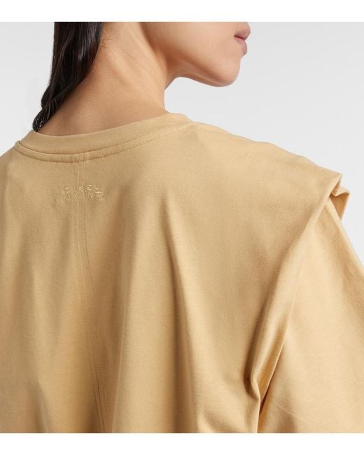 Isabel Marant Natural Cotton Jersey Top
