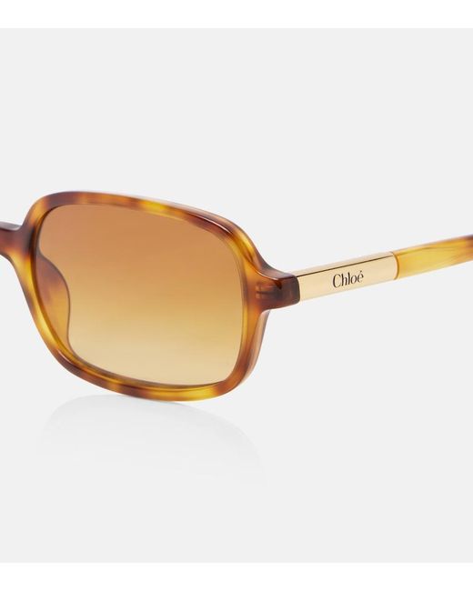 Chloé Brown Judy Rectangular Sunglasses