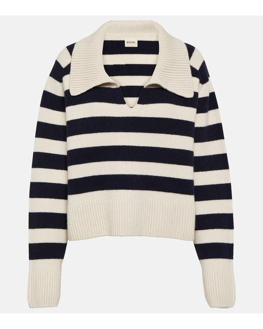 Khaite Natural V Neck Cashmere Sweater