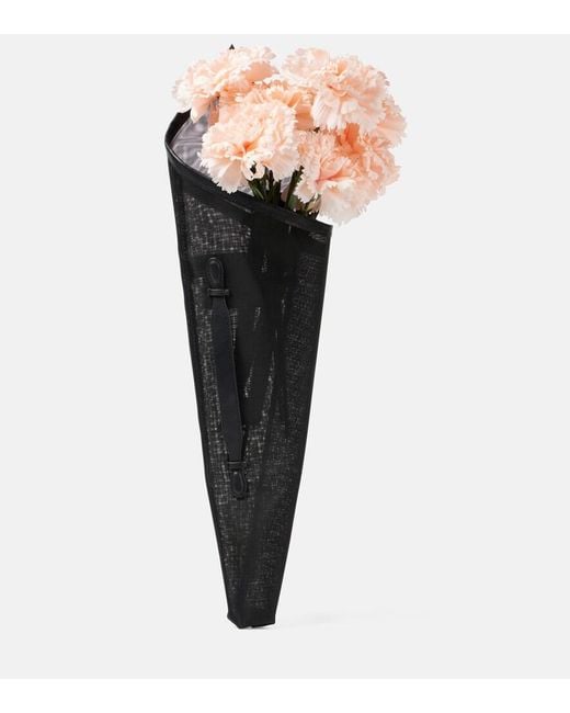 Simone Rocha Black Stuffed Carnation Bouquet Xl Clutch