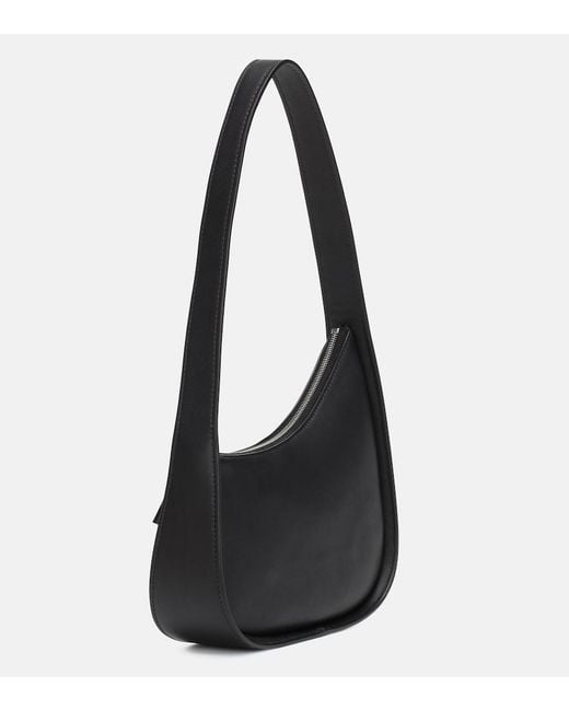 The Row Black Half Moon Leather Shoulder Bag