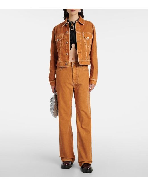 Rabanne Orange Denim Jacket