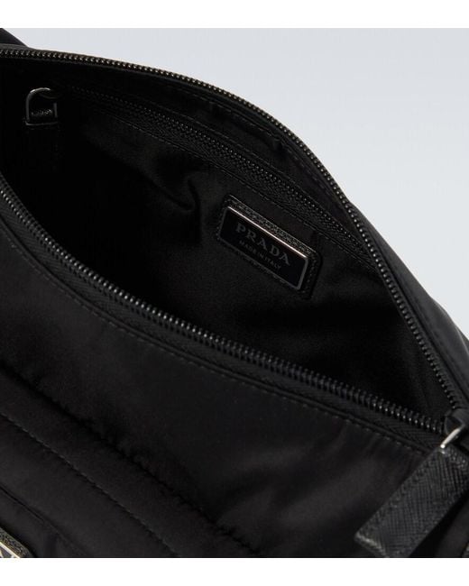 Prada Black Re-Nylon Medium Shoulder Bag for men