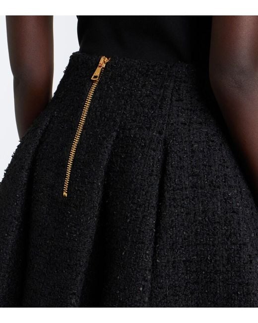Balmain Black Tweed Miniskirt