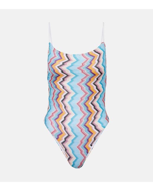 Banador De Lame En Zigzag Missoni de color White