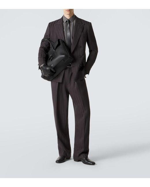 Tom Ford Blue Striped Jacquard Blazer for men