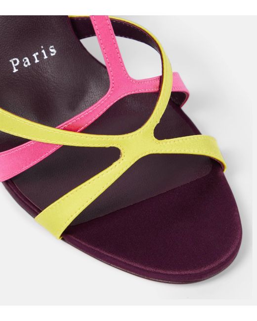 Christian Louboutin Pink Tangueva 100 Satin Sandals