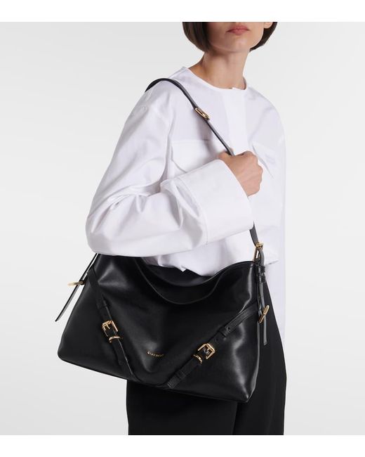 Givenchy Black Schultertasche Voyou Medium Aus Leder