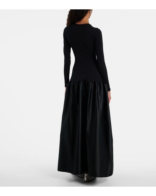FFORME Black Catrin Duchess Satin Gown