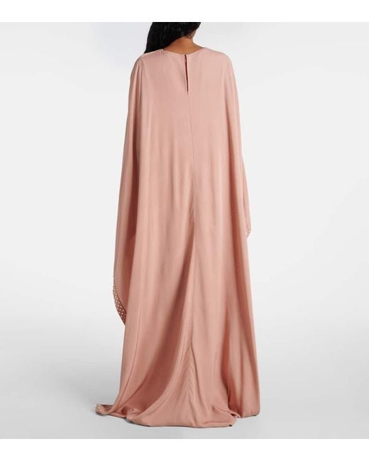Abito Lungo Con Mantella di Stella McCartney in Pink