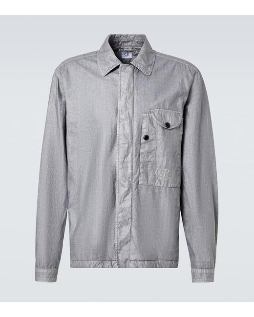 C P Company Hemdjacke Aus Leinen in Gray für Herren