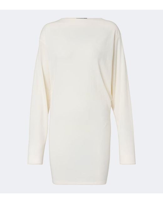 Jacquemus White Mistral Jersey Minidress