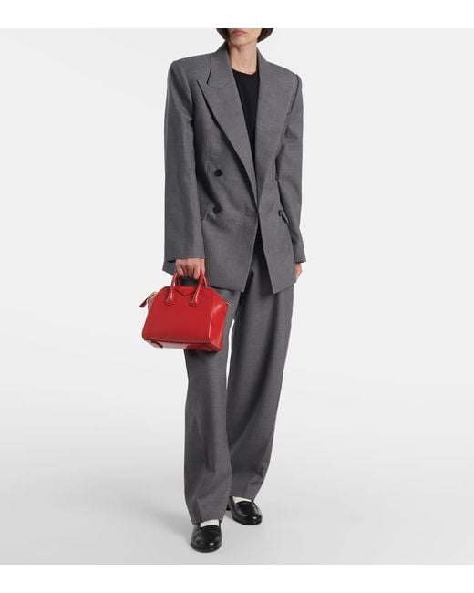 Givenchy Red Antigona Mini Leather Tote Bag