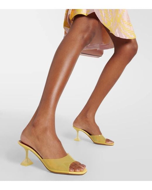 AMINA MUADDI Yellow Pantoletten Lupita Glass 70