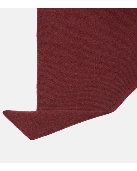 Brunello Cucinelli Red Monili Cashmere Scarf