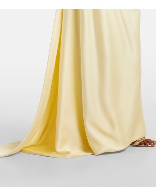 Vivienne Westwood Natural Nova Cocotte Draped Satin Bustier Gown