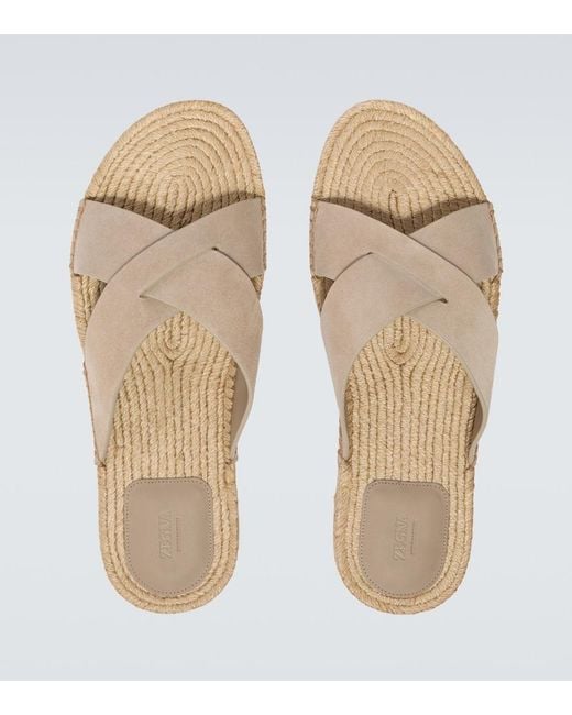 Zegna Natural Espadrille Sandals for men