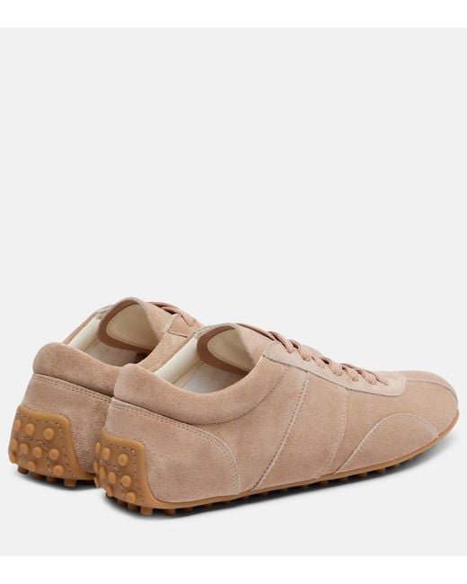 Tod's Pink Suede Sneakers