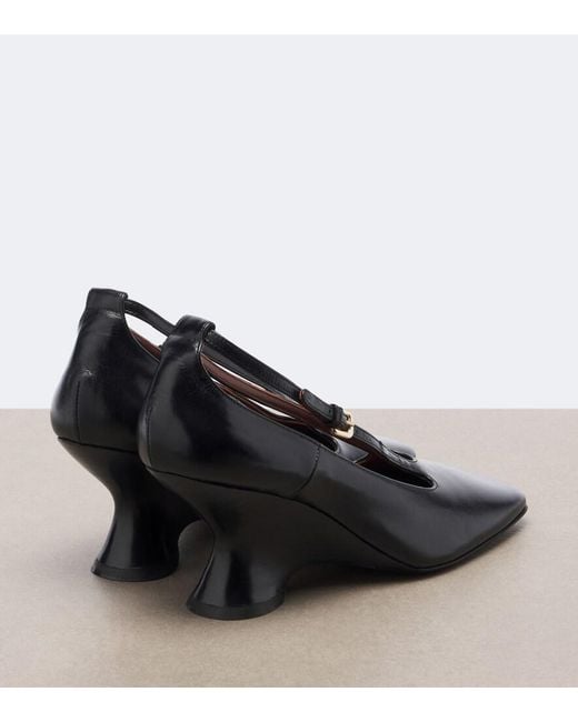 Dries Van Noten Black Leather Pumps