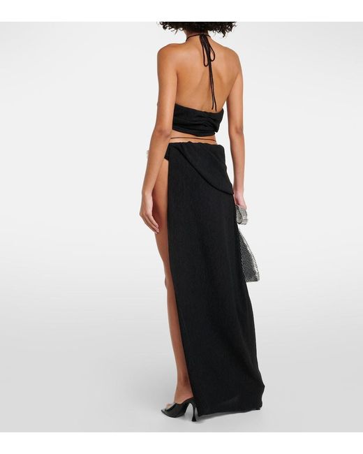 Magda Butrym Black Embellished Maxi Skirt