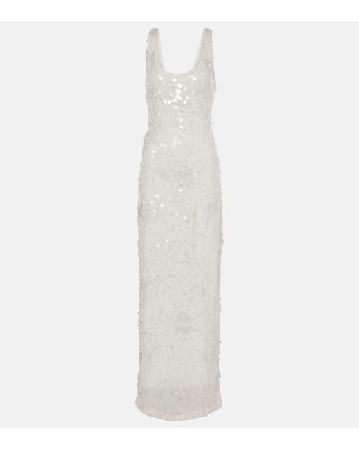 Vestido De Coctel Bex Con Lentejuelas Jonathan Simkhai de color White