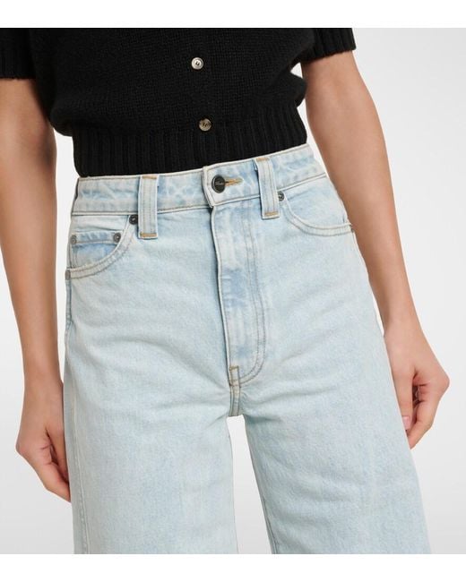 Khaite Blue Dane Wide-Leg Jeans