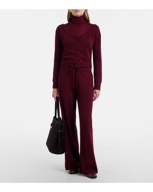 Lisa Yang Red Beata Cashmere Cardigan