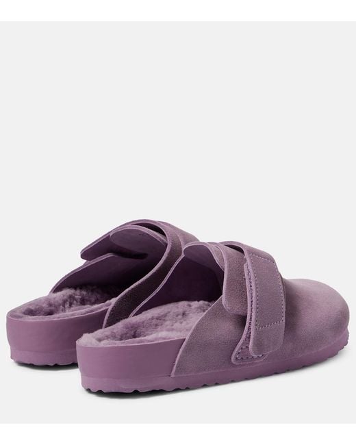 Birkenstock Purple X Tekla Nagoya Suede Slippers