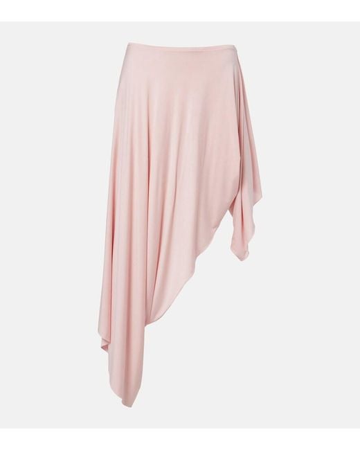 Maison Margiela Pink Asymmetric Midi Skirt