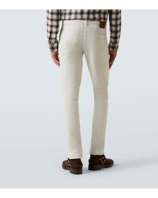Tom Ford Natural Cotton Corduroy Slim Pants for men